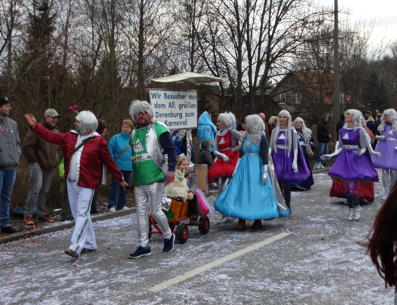 Karneval Besucher aus All